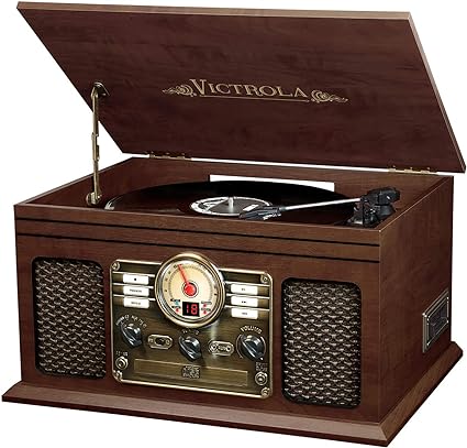 Victrola VTA-200B-ESP Nostalgic 6 in 1 Bluetooth Turntable (Espresso)