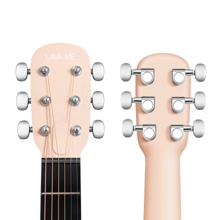 Lava Music LAVA ME PLAY Acoustic Electric Guitar (Light Peach/Frost White)