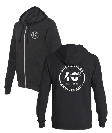 PRS 40th Anniversary Full Zip Hoodie (Black) - 2XLarge