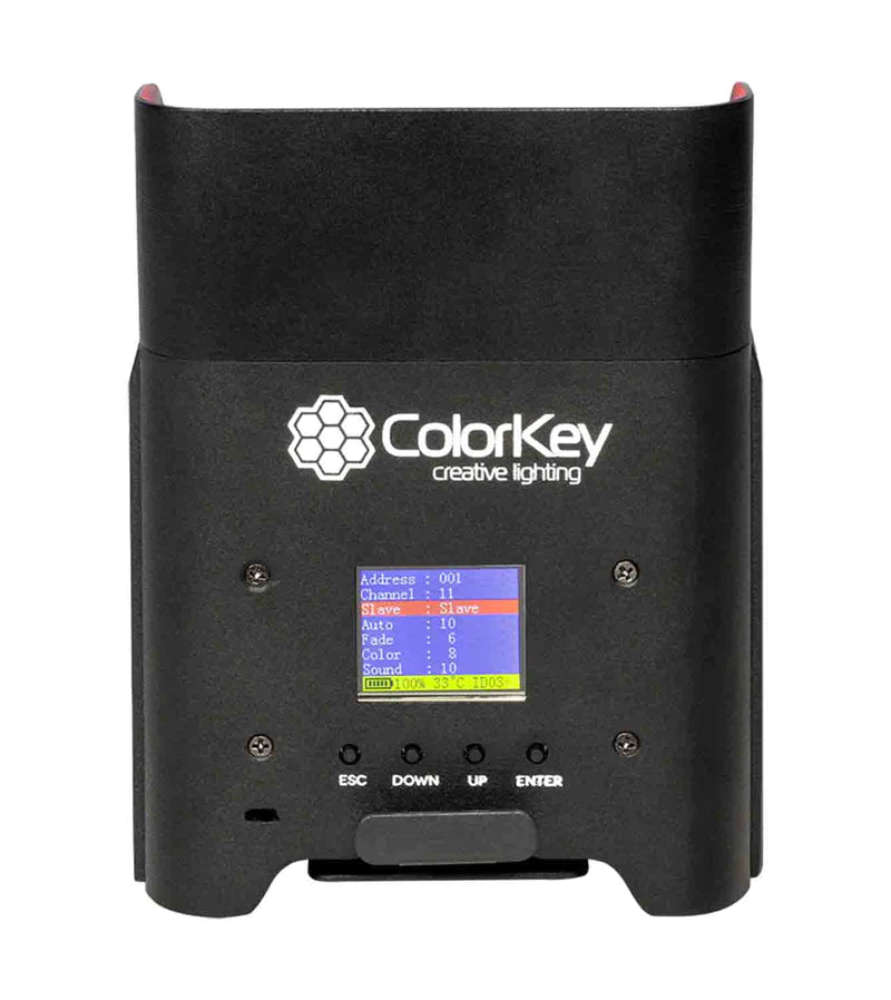 ColorKey CKU-7078-KIT AirPar HEX 4, 8-Pack Bundle with Charging Road Case