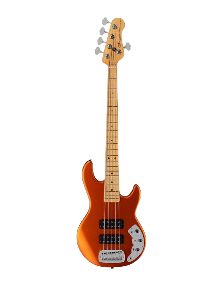 G&L S750-L25-TAN-MP CLF Research L2500 Series 750 5 String Electric Bass Guitar (Tangerine Metallic)