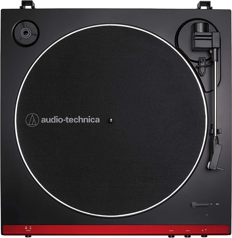 Audio-Technica AT-LP60X-RD Platine vinyle stéréo (rouge et noir)