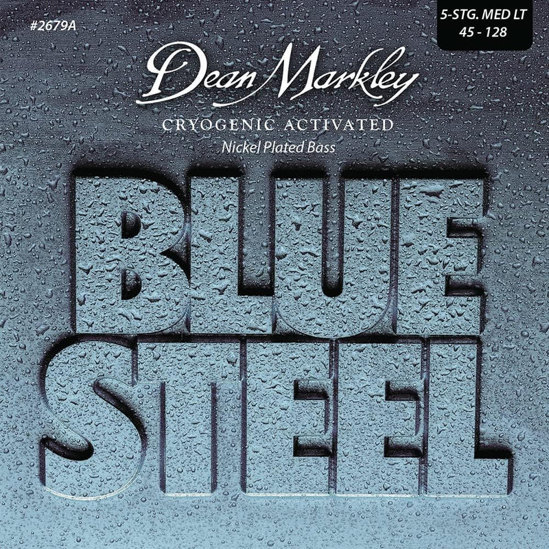 Dean Markley 2679A Blue Steel NPS Bass Guitar Strings, Light, 5 Crise, 45-128