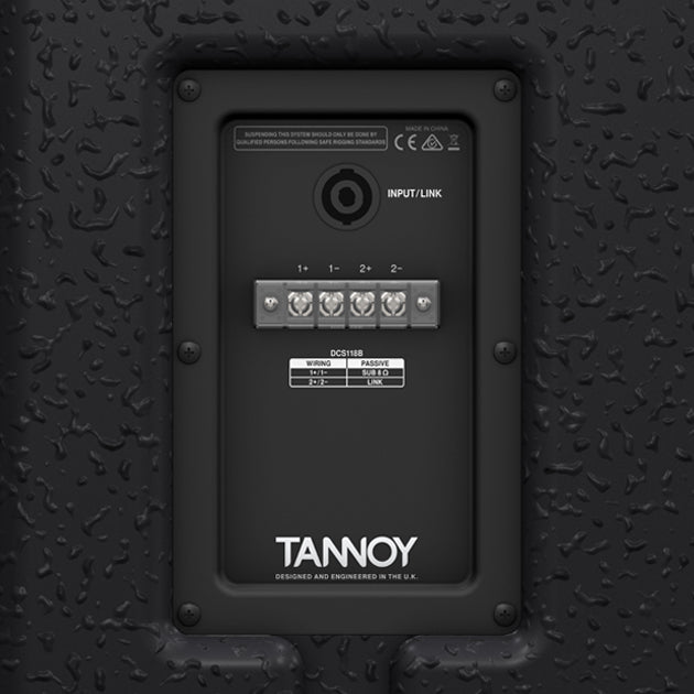 Tannoy DCS115B Caisson de basses à profil bas pour applications d'installation cinéma - 15"