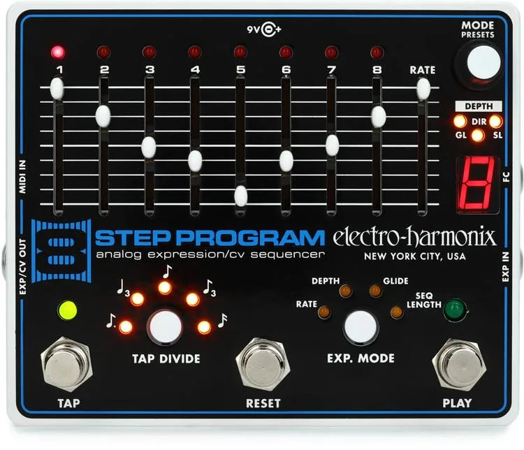Electro-Harmonix 8-STEP PROGRAM Pédale d'expression analogique/séquenceur CV