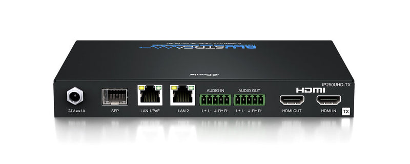 Blustream IP250UHD-TX 10Gbps AVoIP Transmitter Over 1Gb Network With Dante