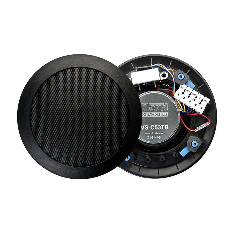 Cloud Electronics CVS-C53TB Ceiling Speaker (Black) - 5"