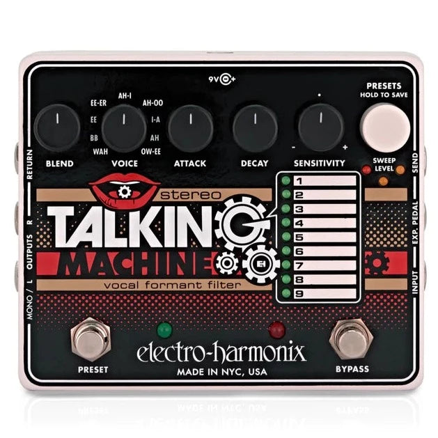Electro-Harmonix Stereo Talking Machine Vocal Formant Filter Pedal