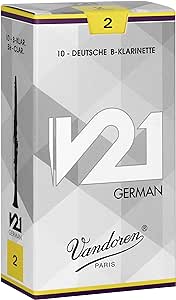 Vandoren CR862 V21 German Clarinet Reeds 2 Strength (Box of 10)