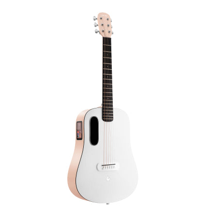 Lava Music LAVA ME PLAY Acoustic Electric Guitar (Light Peach/Frost White)