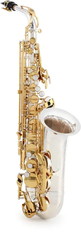 Jupiter JAS1100SGQ Alto Saxophone (Silver Plated With Gold Lacquer Keys)