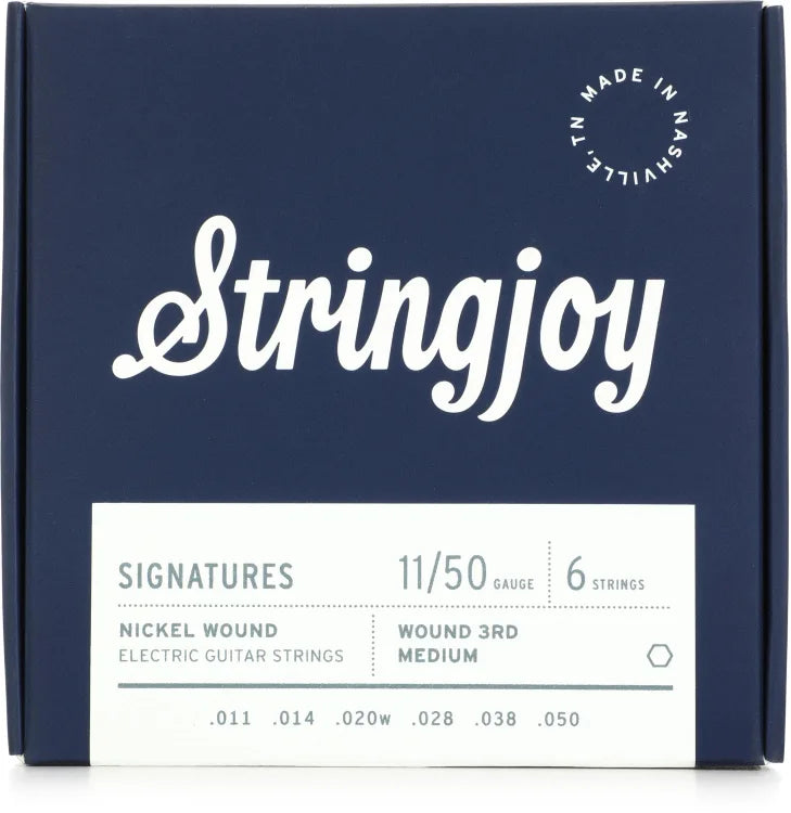 Stringjoy SJ-NW1150W3 Electric Guitar Strings Nickel-Wound Balanced - 11-50