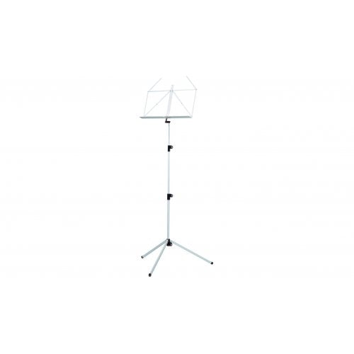 K&M 100/1 3-Piece Folding Music Stand (White)