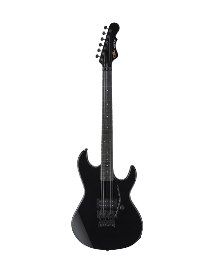 G&L FDRAM24-JTB-EB Fullerton Deluxe Rampage 24 Ebony Fretboard Electric Guitar (Jet Black)