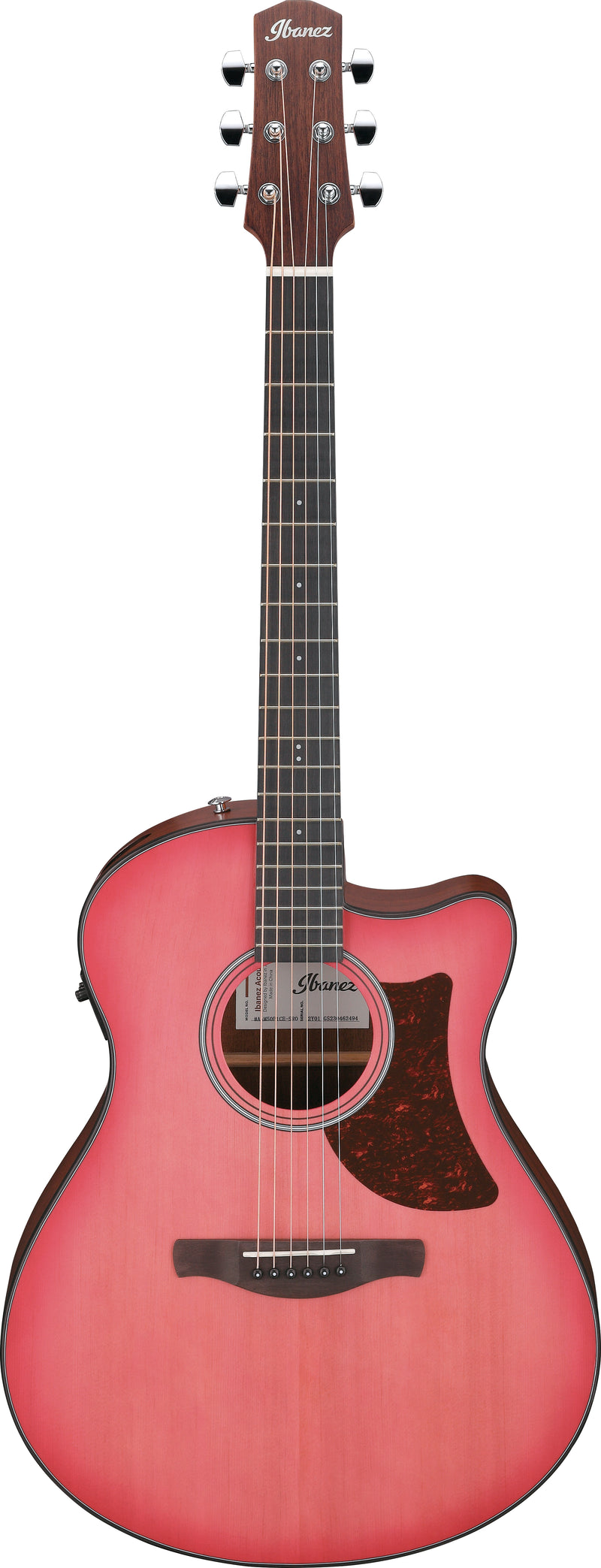 Ibanez AAM50CECRO Acoustic Electric Guitar (Coral Red Burst Open Pore)