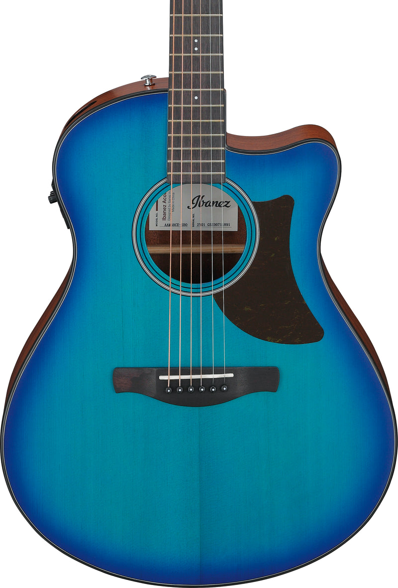 Ibanez AAM50CESBO Acoustic Electric Guitar (Sapphire Blue Burst Open Pore)