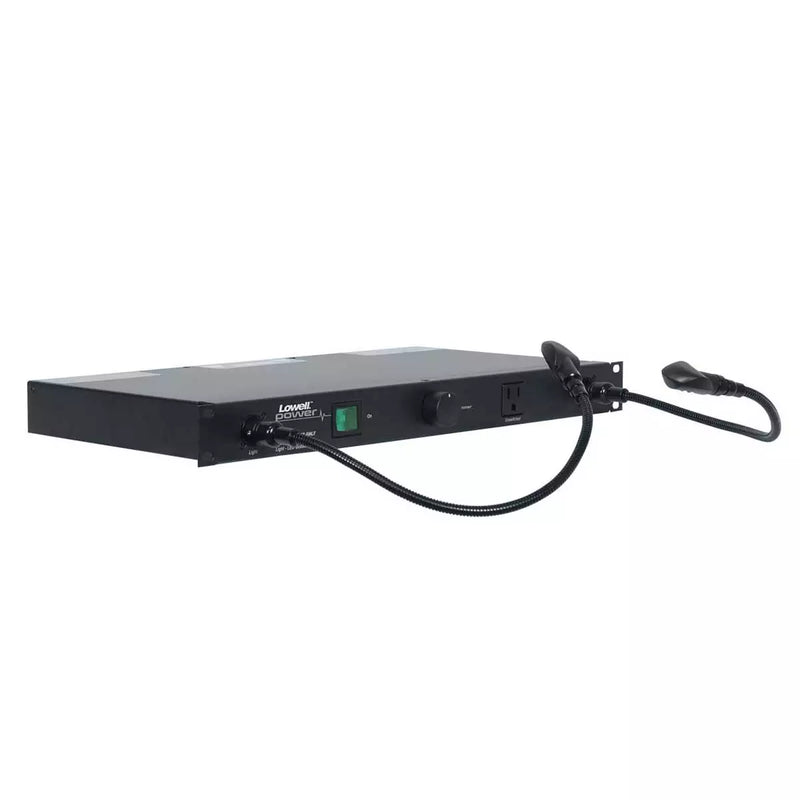 Lowell ACR-1507-GNLT PDU with 7 15A Outlets and Gooseneck Lights