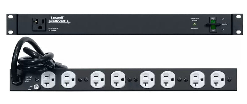 Lowell ACR-209-S PDU with 9 20A Outlets Surge Suppression