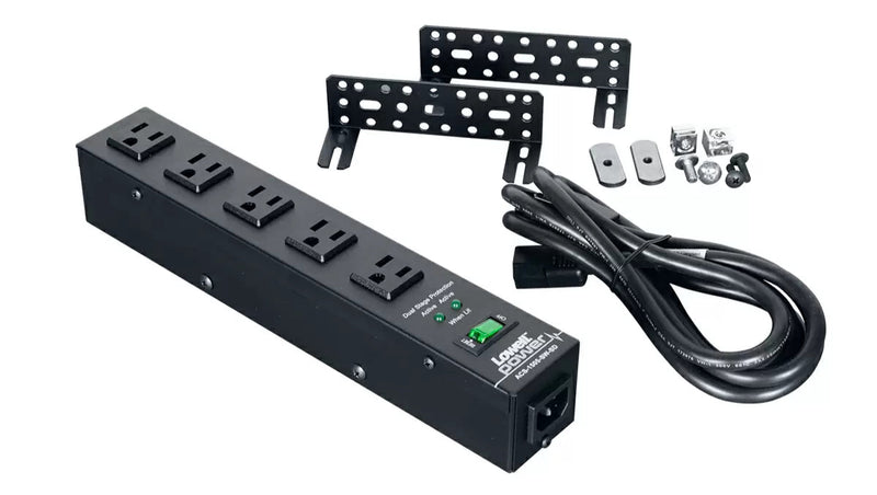 Lowell ACS-1505-SW-SD Power Strip with 5 15A Outlets Switch Surge Suppression