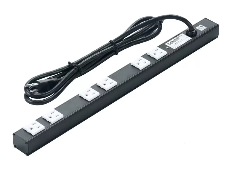 Lowell ACS-1506 Power Strip with 6 15A Outlets Basic Surge Suppression - 20"