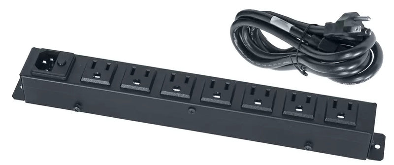 Lowell ACS-1507 Power Strip with 7 15A Outlets - 12"