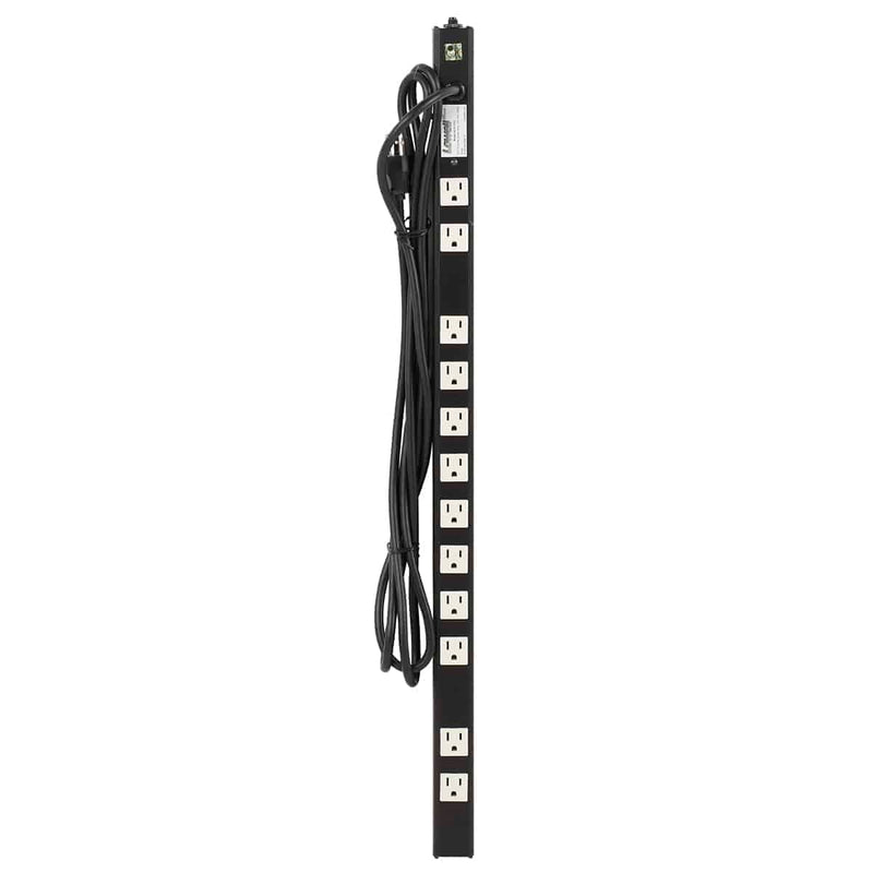 Lowell ACS-1512 Power Strip with 12 15A Outlets Basic Surge Suppression - 32"