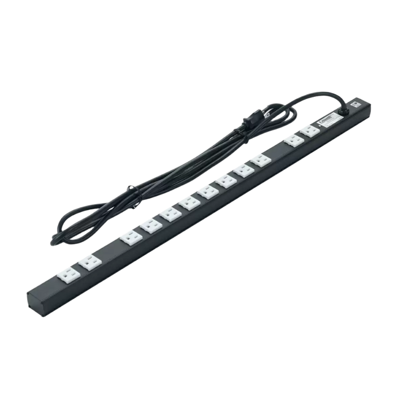 Lowell ACS-1512 Power Strip with 12 15A Outlets Basic Surge Suppression - 32"