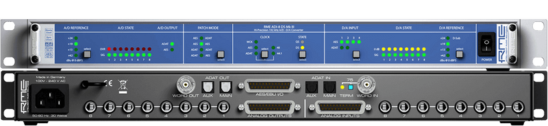 RME ADI-8 DS Mk III Convertisseur Adda 8 canaux Convertisseur de format numérique à numérique
