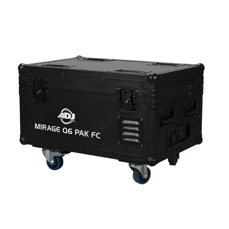 American DJ MIRAGE Q6 PAK Fixtures With Flight Case and Remote (Black)