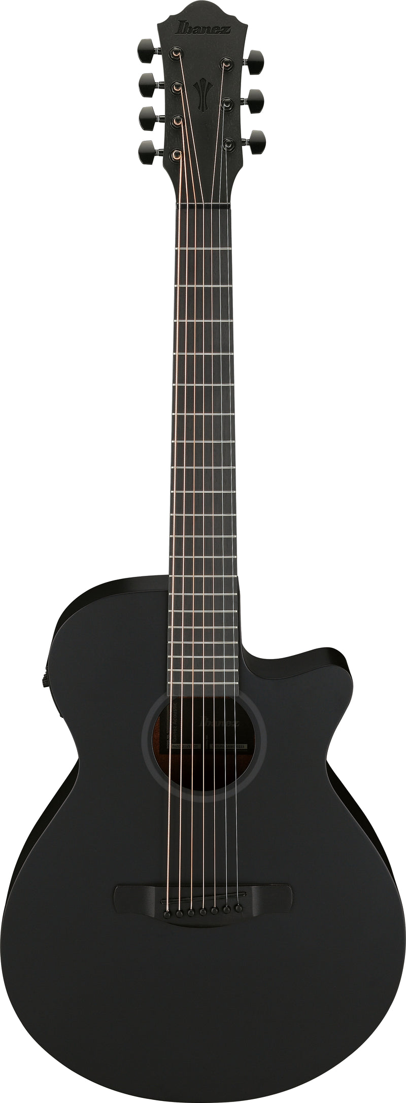 Ibanez AEG721BOT 7 String Acoustic Electric Guitar (Black Out)