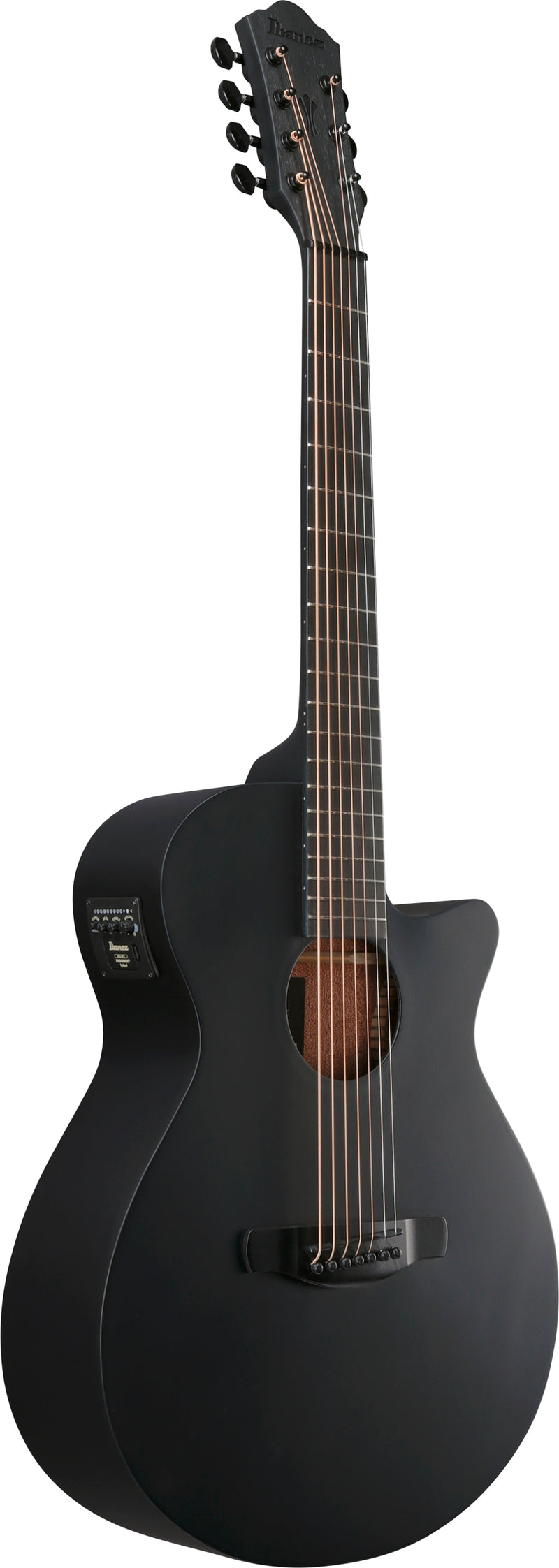 Ibanez AEG721BOT 7 String Acoustic Electric Guitar (Black Out)