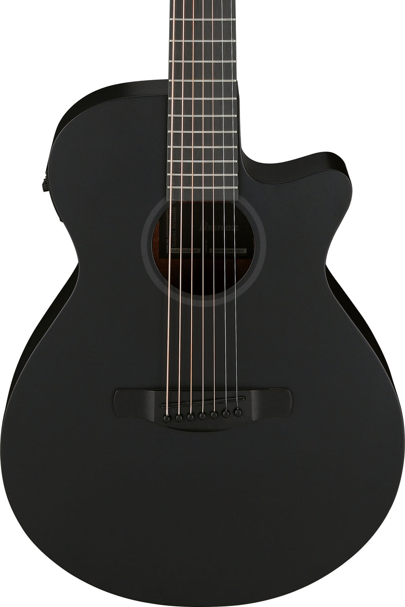 Ibanez AEG721BOT 7 String Acoustic Electric Guitar (Black Out)