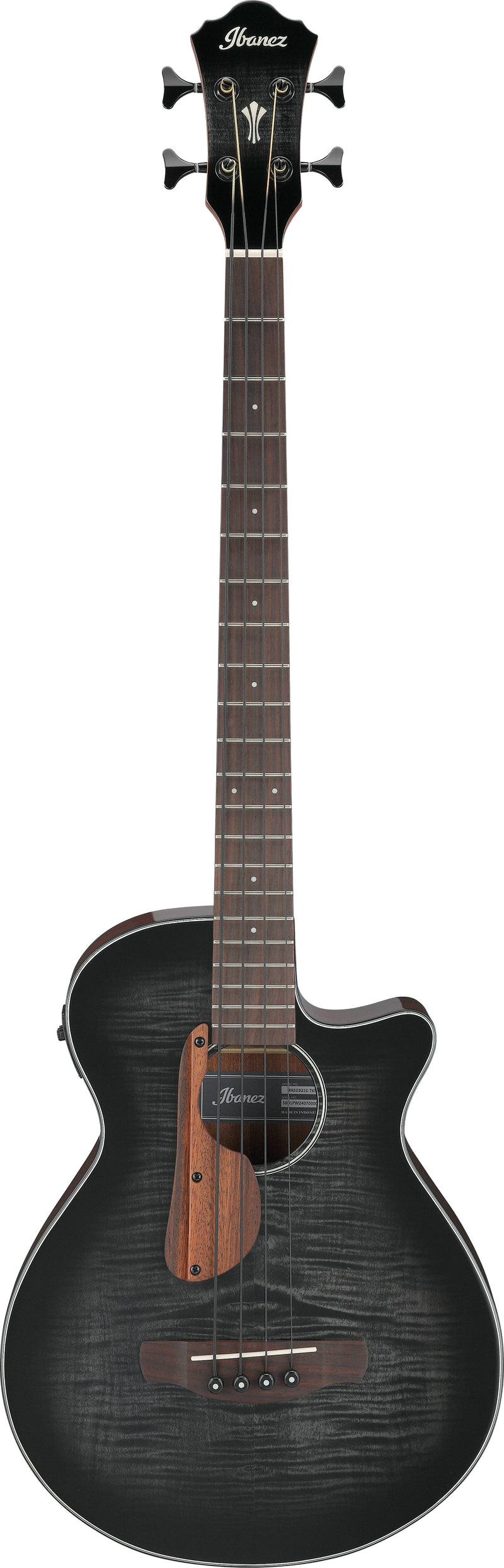 Ibanez AEGB25ETKH Acoustic Bass Guitar (Transparent Black Sunburst High Gloss)