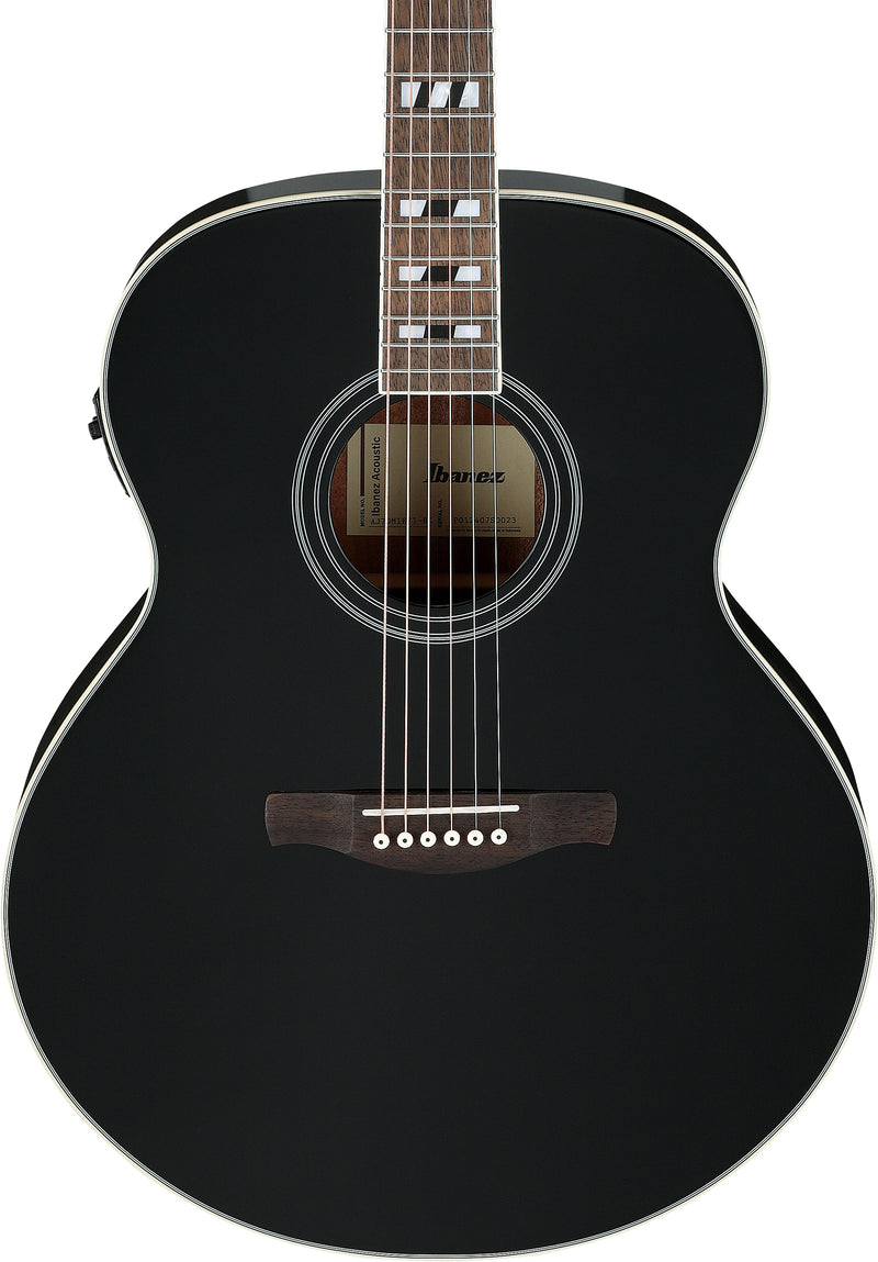 Ibanez AJ70M1EBK Acoustic Electric Guitar (Black High Gloss)