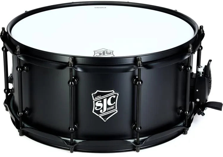 SJC Drums ALBK226514TCH Alpha Steel Snare Drum (Black) - 6.5" x 14"