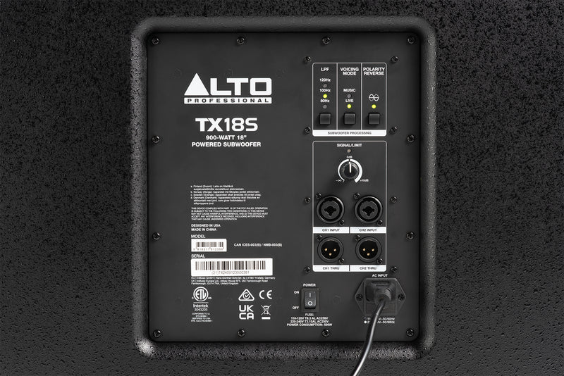 Alto Professional TX18S 900W DSP-Enhanced Powered Subwoofer - 18"