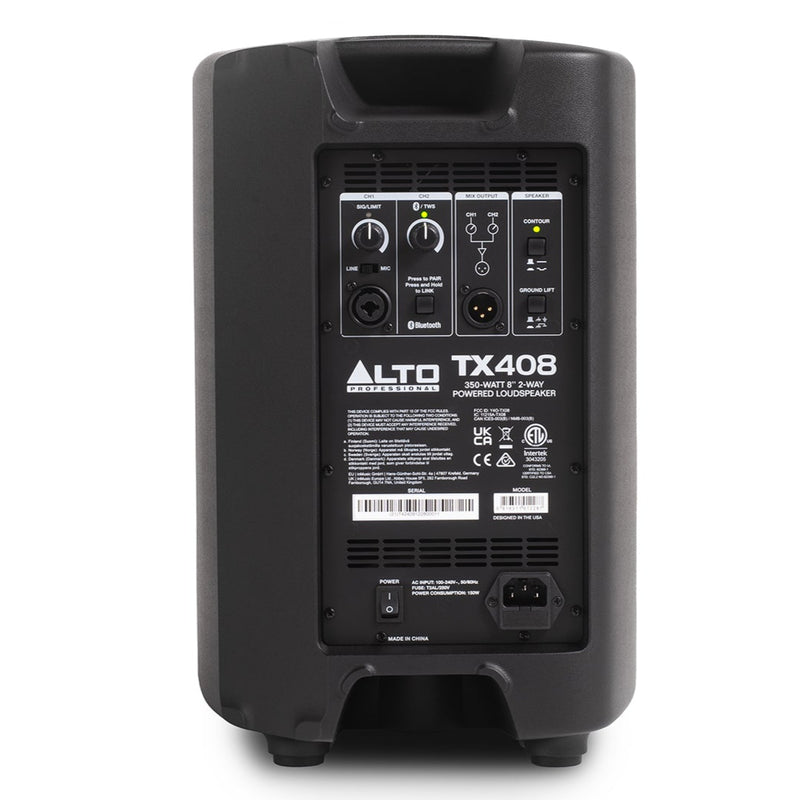 Alto Professional TX408 350W Powered Loudspeaker With Bluetooth - 8"