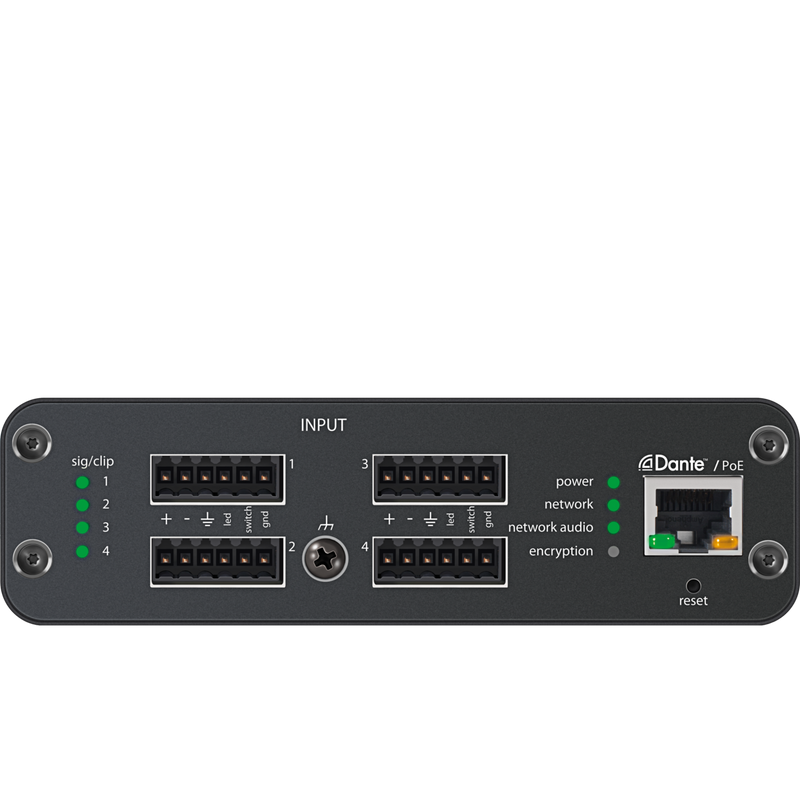 Shure ANI4IN-BLOCK 4 Input Mic/Line Dante Audio Interface