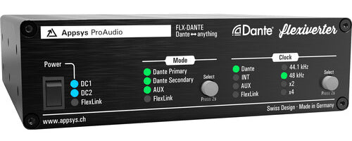 Appsys ProAudio FLX-DANTE Flexiverter Convertisseur de format 64 x 64 canaux pour réseau audio Dante