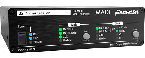 Appsys ProAudio FLX-MADI Flexiverter MADI 128x128 Channel Format Converter for MADI Optical and Coaxial
