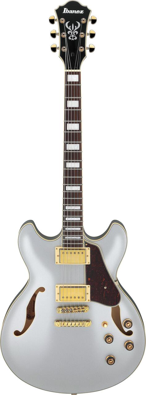 Ibanez AS73GMSF Semi Hollow-Body Electric Guitar (Moonstone Silver Flat)