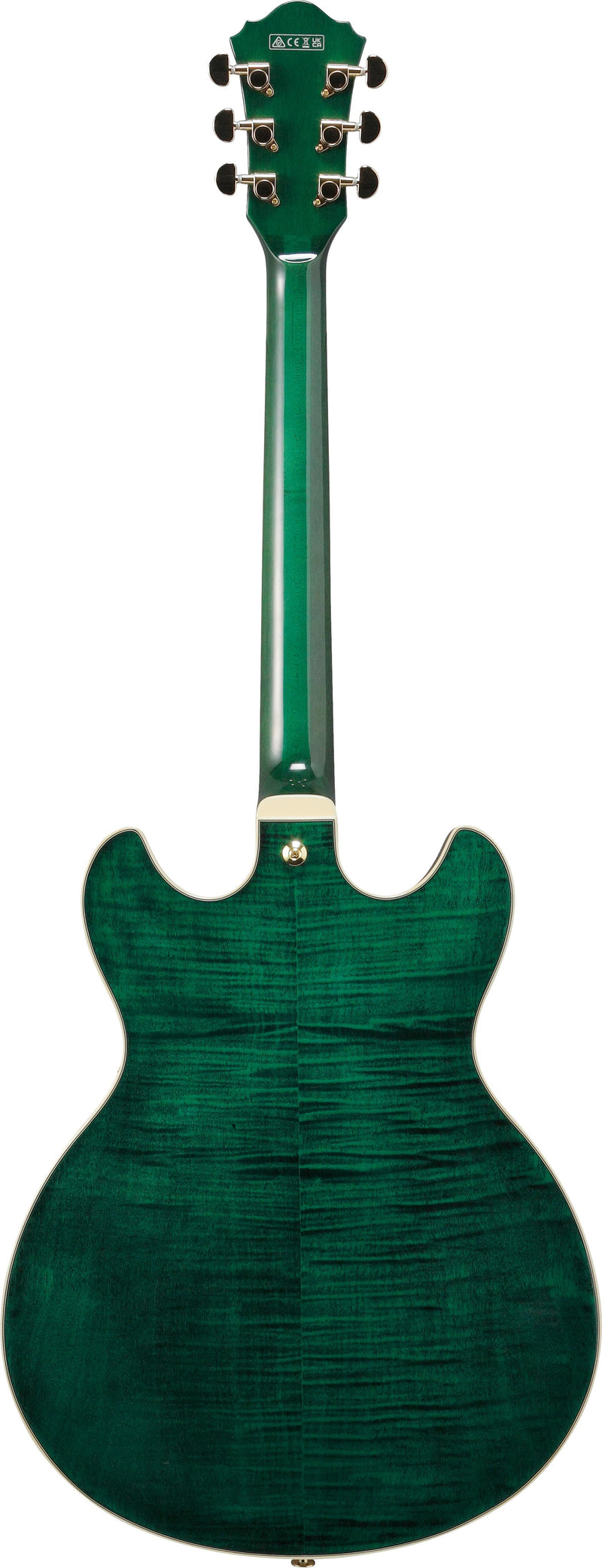 Ibanez AS93FMTMG Semi Hollow-Body Electric Guitar (Transparent Moss Green)