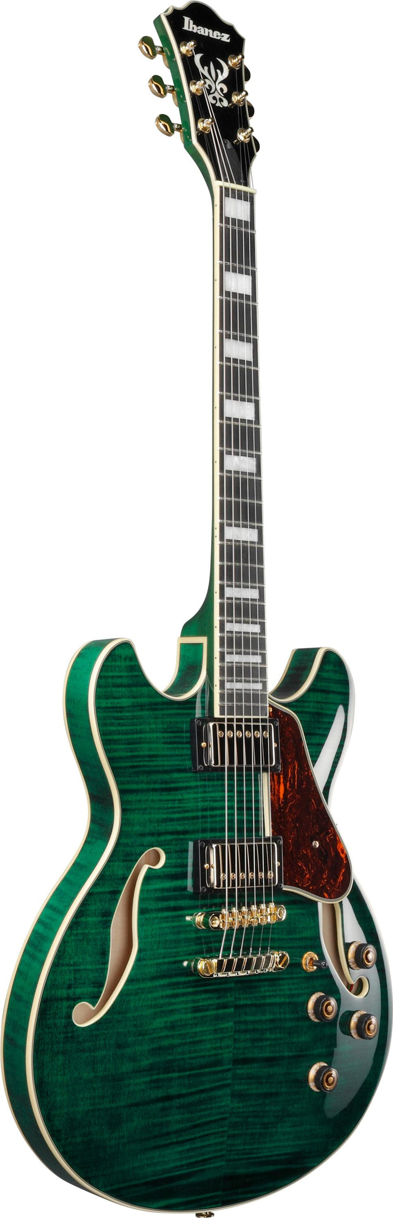 Ibanez AS93FMTMG Semi Hollow-Body Electric Guitar (Transparent Moss Green)