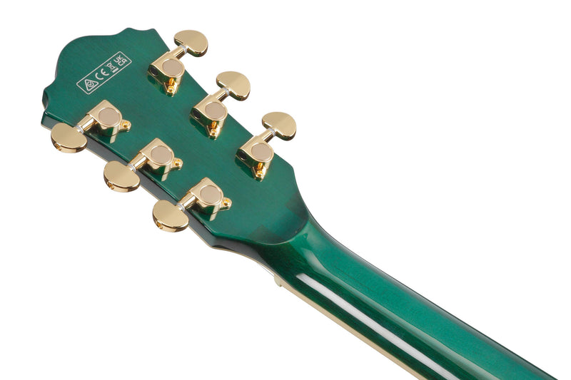 Ibanez AS93FMTMG Semi Hollow-Body Electric Guitar (Transparent Moss Green)