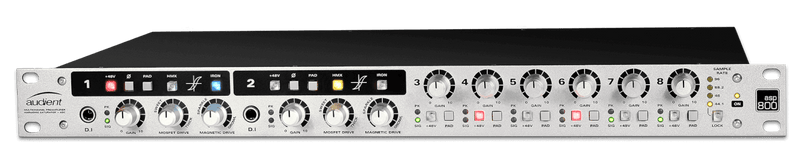 Audient ASP800 8 Channel Microphone Preamplifier And Adc With Hmx & Iron