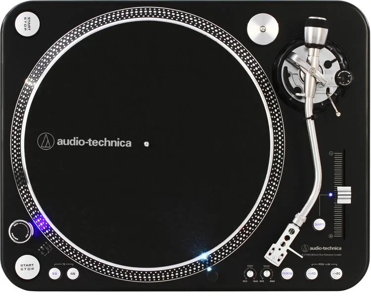 Audio-Technica AT-LP1240-USBXP Platine vinyle professionnelle à entraînement direct pour DJ (USB et analogique) avec chariot AT-XP5