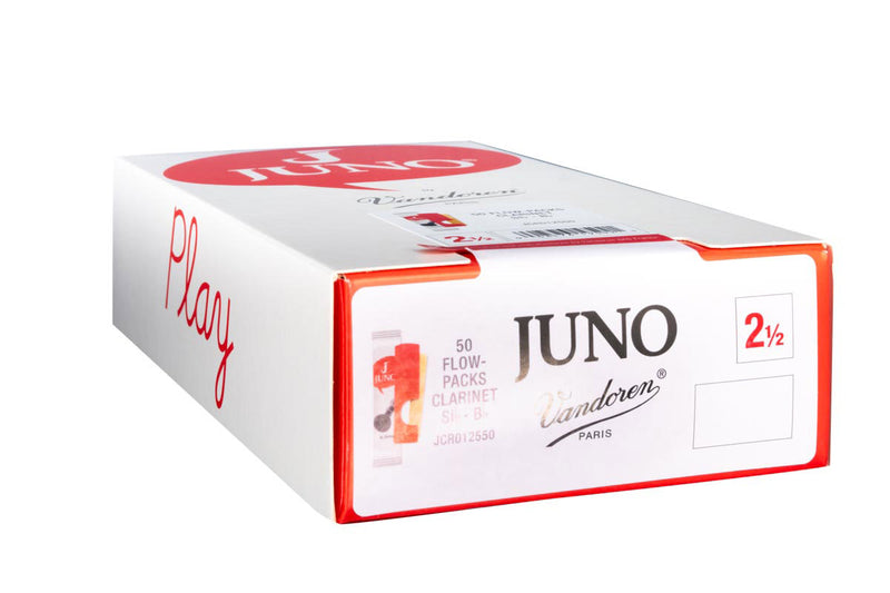 Juno JCR012550 Bb Clarinet  2 ½ Strength Reeds (Box of 50)