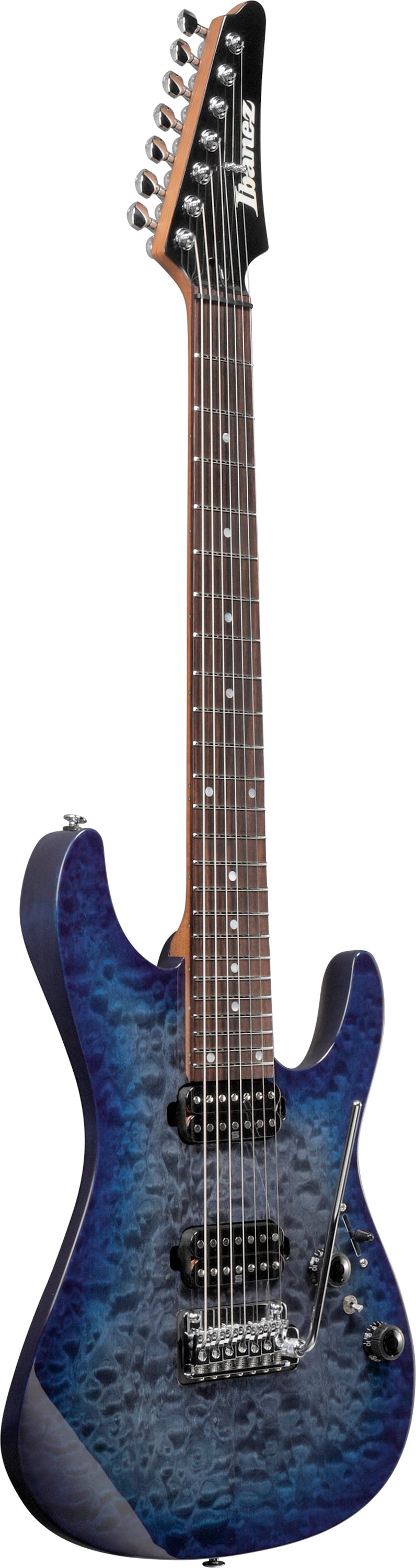 Ibanez AZ427P2QMTUB Guitare électrique 7 cordes (Twilight Blue Burst)