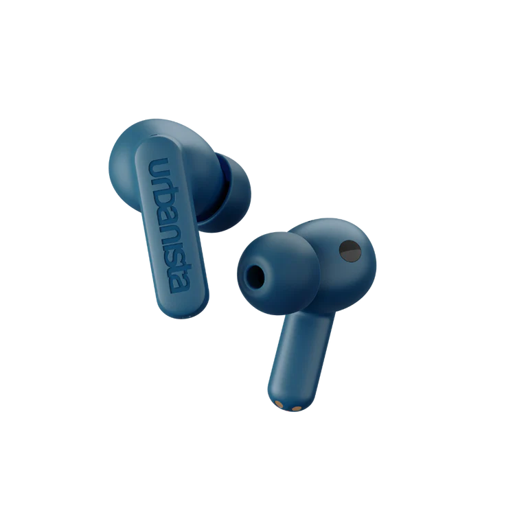Urbanista ATLANTA True Wireless avec écouteurs hybrides à suppression active du bruit (bleu acier)