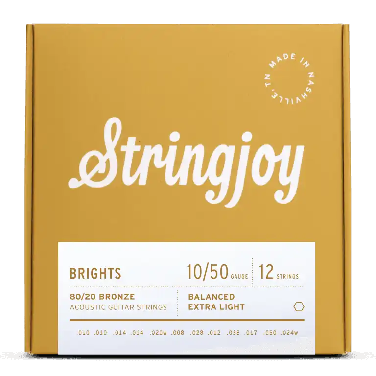 Stringjoy SJ-BB1024 12 Acoustic Guitar Strings Extra Light - 10-50